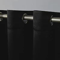 Exclusive Home Curtains Sateen Grommet Top Blackout Set of 2 Curtain Panel