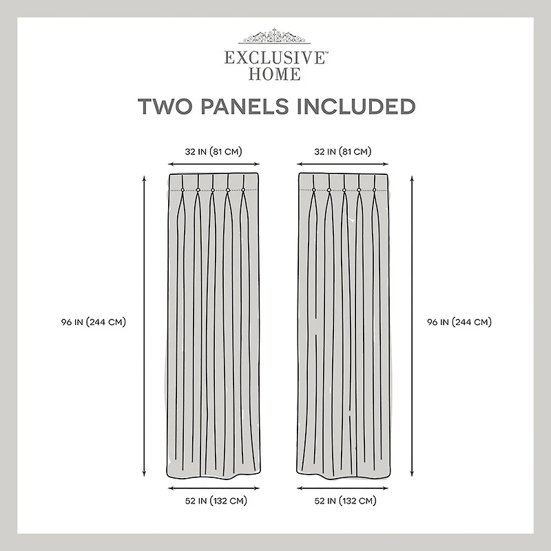 Exclusive Home Curtains Sateen Button Back Tab Energy Saving Blackout Set of 2 Curtain Panel