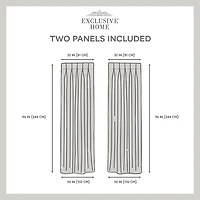 Exclusive Home Curtains Sateen Button Back Tab Energy Saving Blackout Set of 2 Curtain Panel