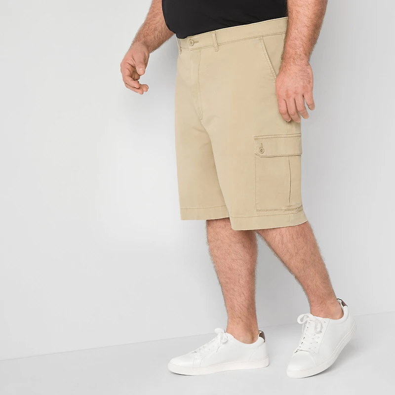 St. John's Bay Comfort Waist 10" & 11" Mens Big and Tall Stretch Fabric Cargo Short