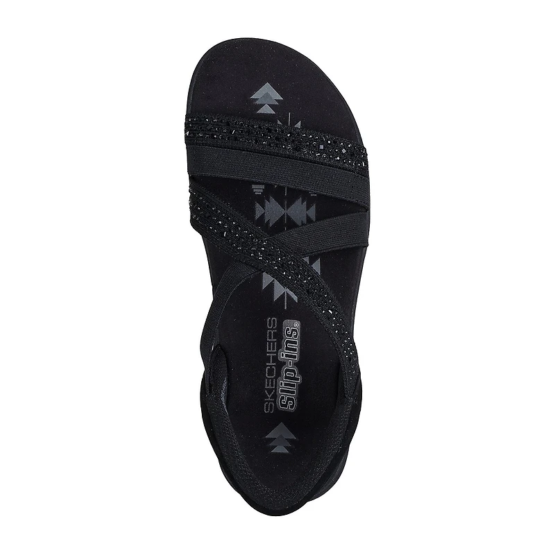 Skechers Womens Reggae Slim Summer Sparkle Strap Sandals