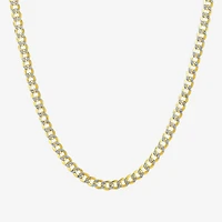 Made in Italy Unisex Adult 10K Gold 20 Inch Curb Chain Necklace