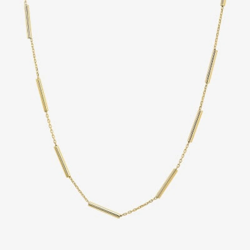 Womens 10K Gold Inch Fashion Chain Necklace