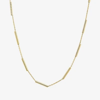 Womens 10K Gold Inch Fashion Chain Necklace