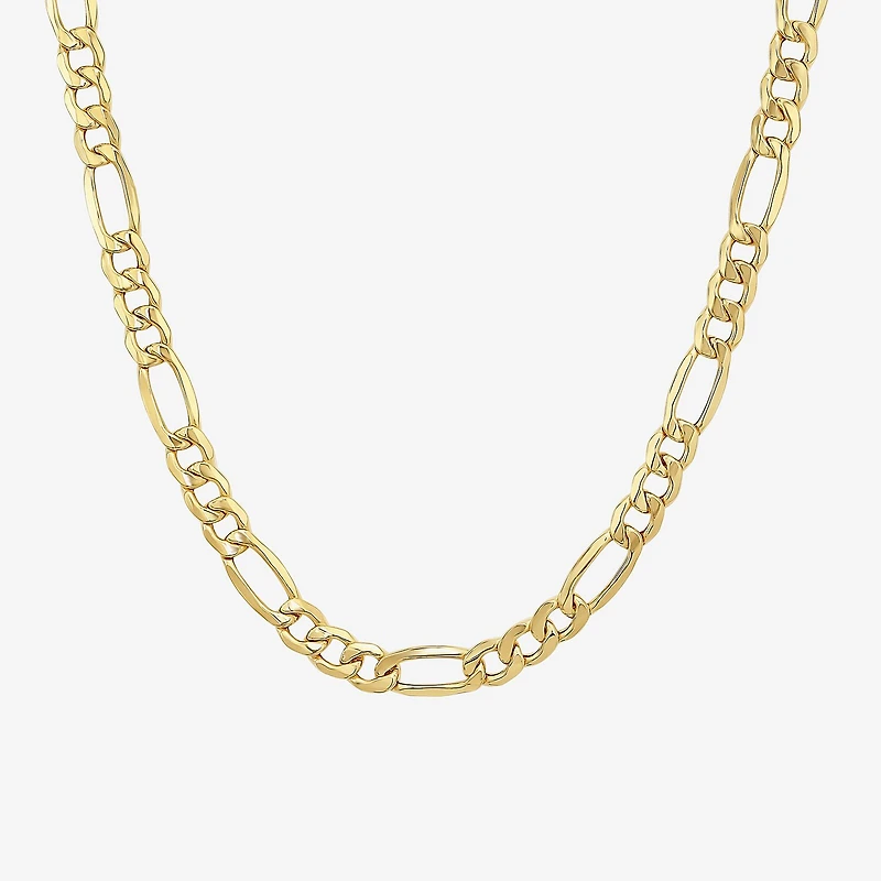 Made in Italy Unisex Adult 10K Gold 18 Inch Figaro Chain Necklace