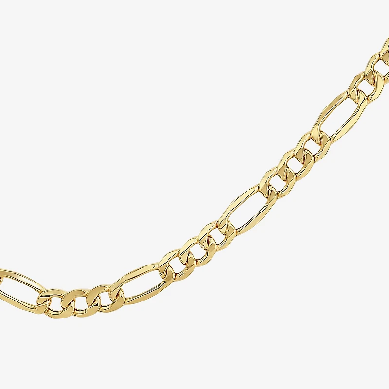 Made in Italy Unisex Adult 10K Gold 18 Inch Figaro Chain Necklace