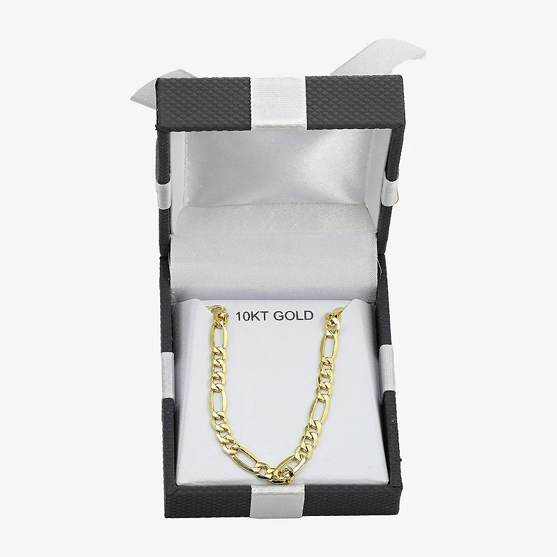 Made in Italy Unisex Adult 10K Gold 18 Inch Figaro Chain Necklace