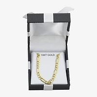 Made in Italy Unisex Adult 10K Gold 18 Inch Figaro Chain Necklace