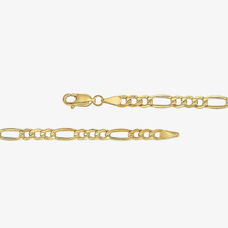Made in Italy Unisex Adult 10K Gold 20 Inch Figaro Chain Necklace