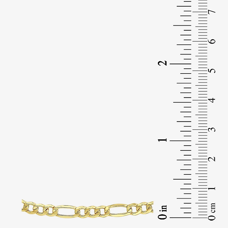 Made in Italy Unisex Adult 10K Gold 20 Inch Figaro Chain Necklace