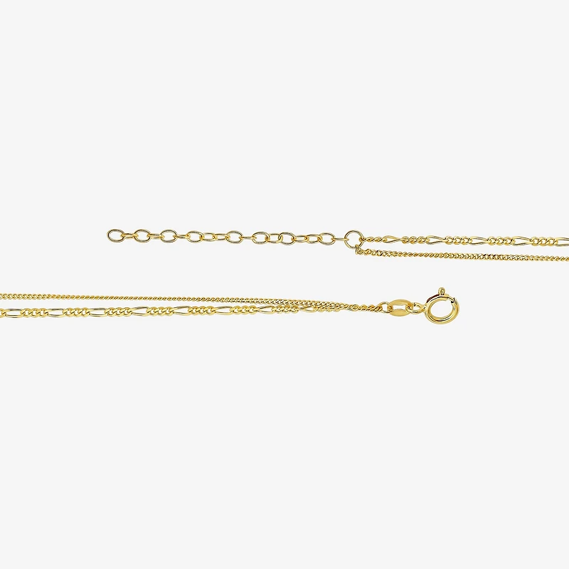 Made in Italy Womens 14K Gold Cross 17 Inch Pendant Necklace