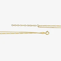 Made in Italy Womens 14K Gold Cross 17 Inch Pendant Necklace