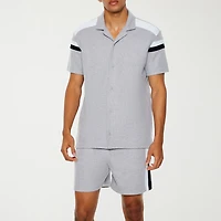 Forever 21 Mens Short Sleeve Striped Button-Down Shirt