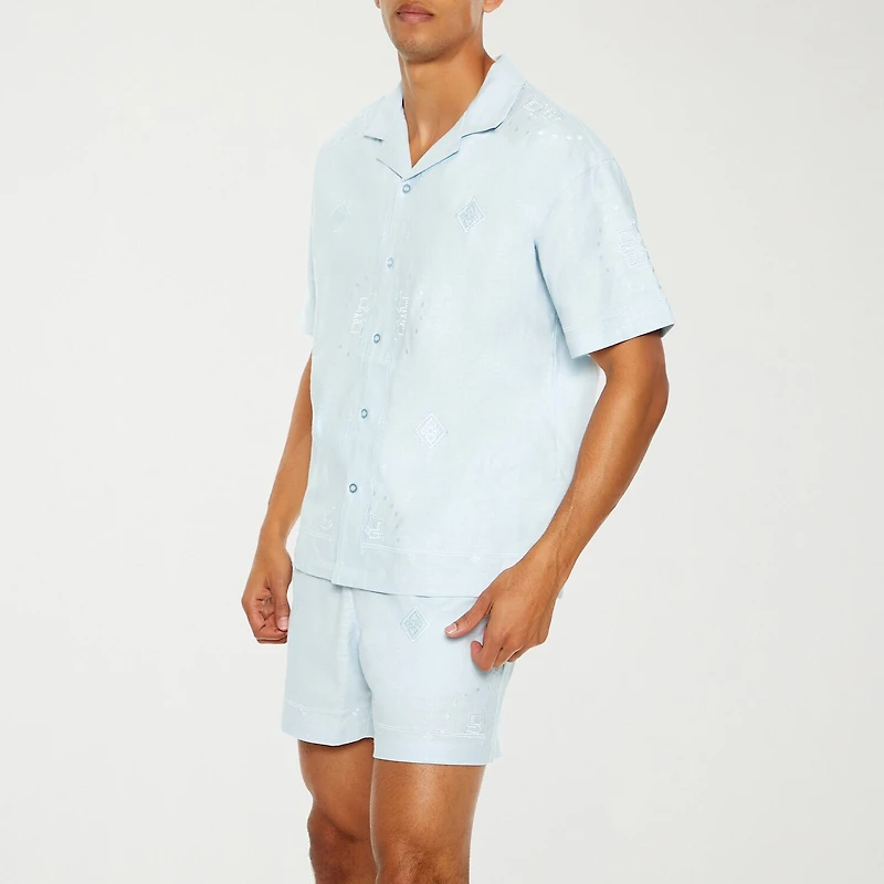 Forever 21 Mens Short Sleeve Button-Down Shirt