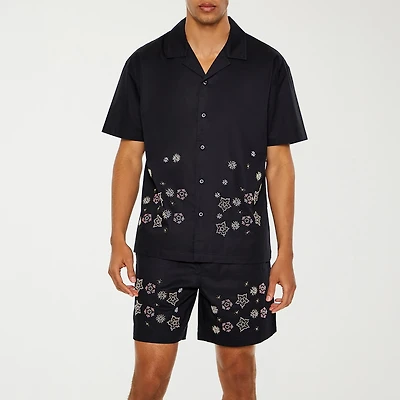Forever 21 Mens Short Sleeve Regular Fit Button-Down Shirt