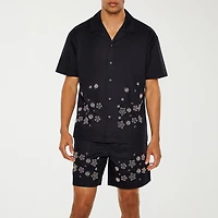 Forever 21 Mens Short Sleeve Regular Fit Button-Down Shirt