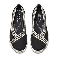 Clarks Cloudsteppers Breezesky Air Womens Round Slip-On Shoe