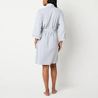 Liz Claiborne Womens Waffle 3/4 Sleeve Knee Length Robe