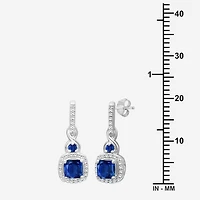 Womens Gemstone & 1/6 CT. T.W. Natural Diamond 10K Gold Drop Earrings