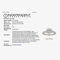 Love Lives Forever (F / Vs2) Womens 2 1/2 CT. T.W. Lab Grown White Diamond 10K Gold Round Side Stone Eternity Engagement Ring