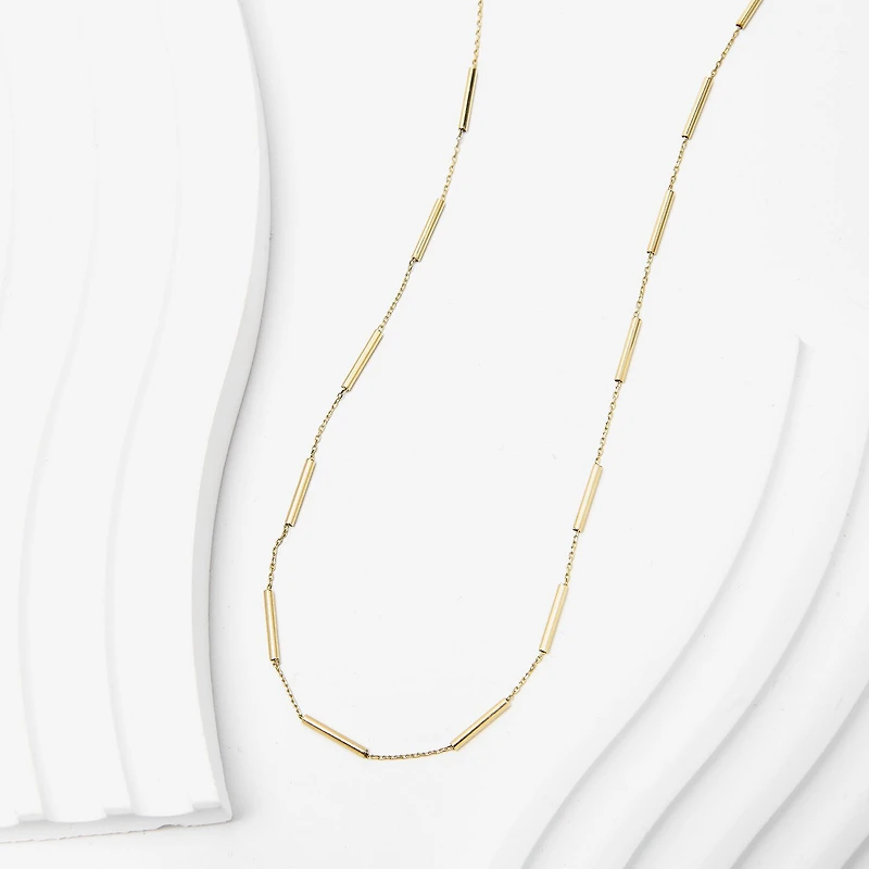 Womens 10K Gold Inch Fashion Chain Necklace