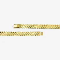 Womens 10K Gold Solid 7.5 Inch Link Bracelet