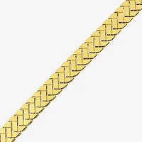 Womens 10K Gold Solid 7.5 Inch Link Bracelet