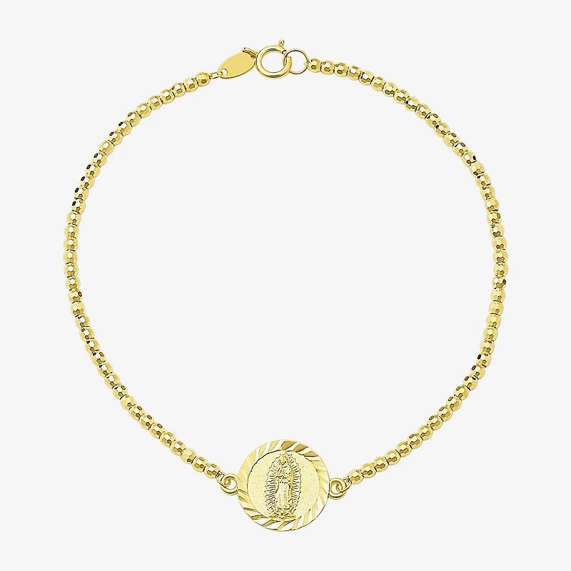 Our Lady Of Guadalupe Womens 14K Gold Charm Bracelet