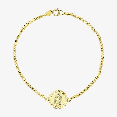 Our Lady Of Guadalupe Womens 14K Gold Charm Bracelet