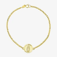Our Lady Of Guadalupe Womens 14K Gold Charm Bracelet