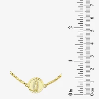 Our Lady Of Guadalupe Womens 14K Gold Charm Bracelet