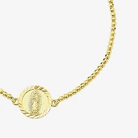 Our Lady Of Guadalupe Womens 14K Gold Charm Bracelet