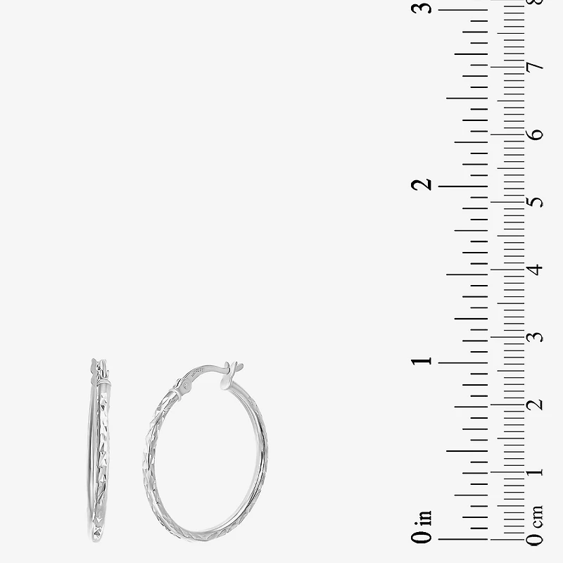 Womens Sterling Silver Round Pair Earring Set