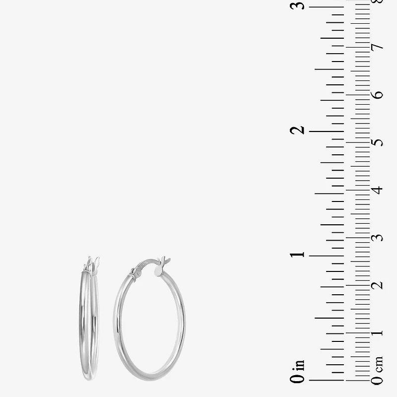 Womens Sterling Silver Round Pair Earring Set