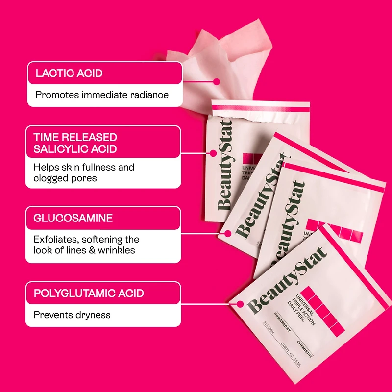 BeautyStat Universal Triple Action Peel Pads 10 Pack