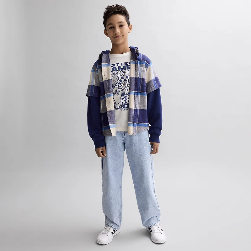 Thereabouts Little & Big Kid Boys Crew Neck Short Sleeve Regular Fit Graphic T-Shirt