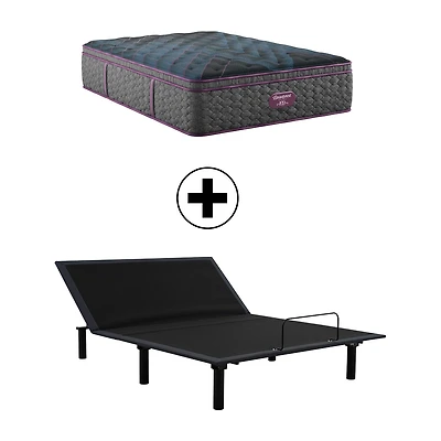 Beautyrest World Class Level Three 16" Plush Pillow top - Mattress + Adjustable Base