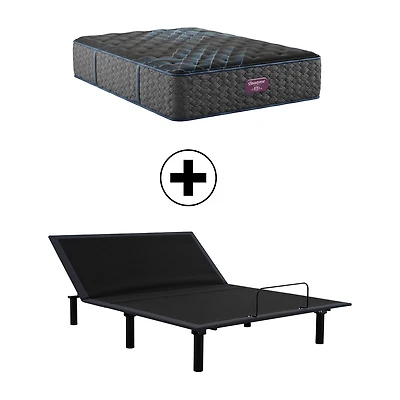 Beautyrest World Class Level Four 15.25" Plush Tight Top - Mattress + Adjustable Base
