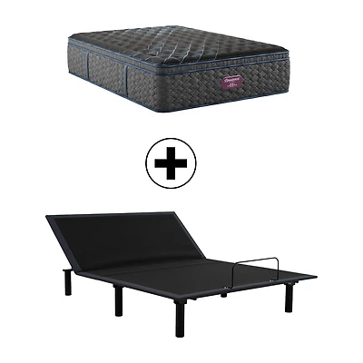 Beautyrest World Class Level Four 16.25" Firm Pillow Top - Mattress + Adjustable Base