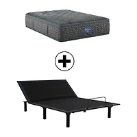 Beautyrest Level Two 14.75" Plush Pillow Top - Mattress + Adjustable Base