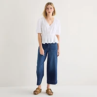 A.N.A Womens V Neck 3/4 Sleeve Blouse