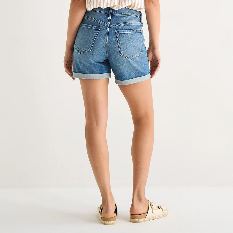 a.n.a Roll Cuff Womens 5" High Rise Denim Short