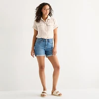 a.n.a Roll Cuff Womens 5" High Rise Denim Short