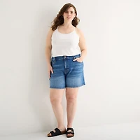 a.n.a A Line Womens 5" Highest Rise Plus Denim Short