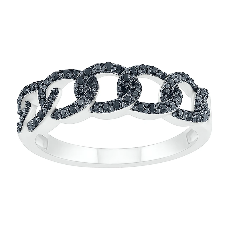 Womens 1/ CT. T.W. Natural Diamond Sterling Silver Cocktail Ring