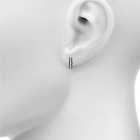 Womens 1/ CT. T.W. Natural Diamond Sterling Silver 18mm Hoop Earrings