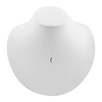 Womens Diamond Accent Natural Black Diamond Sterling Silver 18 Inch Pendant Necklace