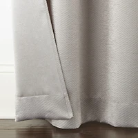 Regal Home Delaney Diamond Grommet Top Embossed Blackout Set of 2 Curtain Panel