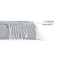 Casual Comfort Herringbone Lightweight Throw