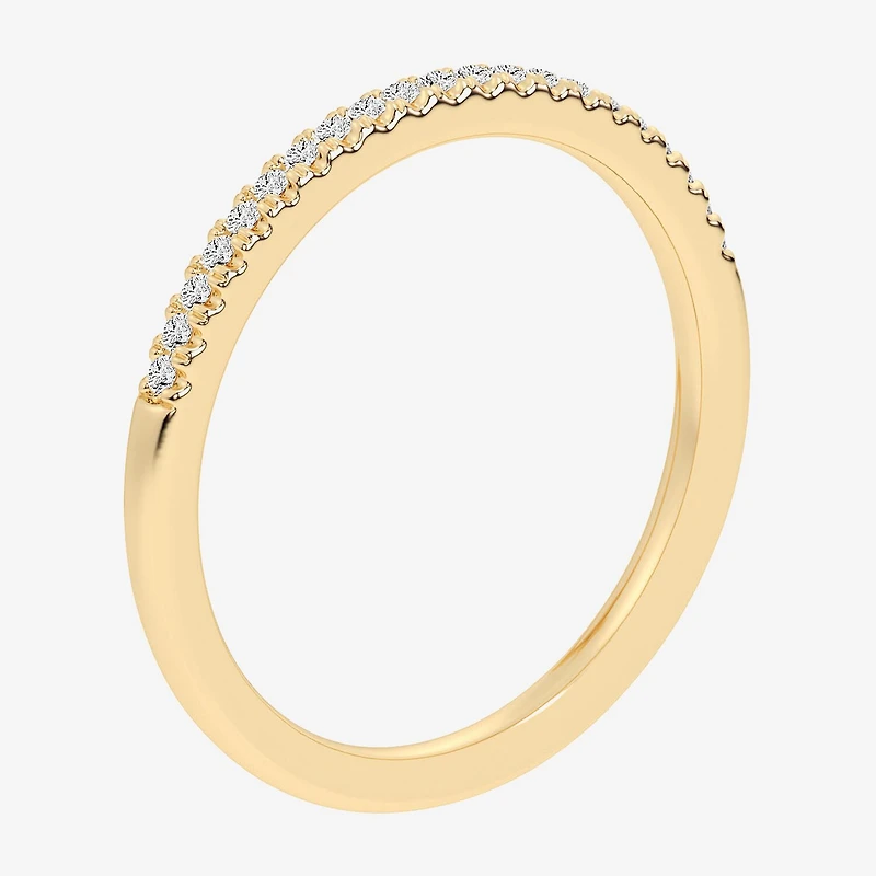 G-H / Si1-Si2) Womens 1/ CT. T.W. Lab Grown White Diamond 14K Gold Wedding Band